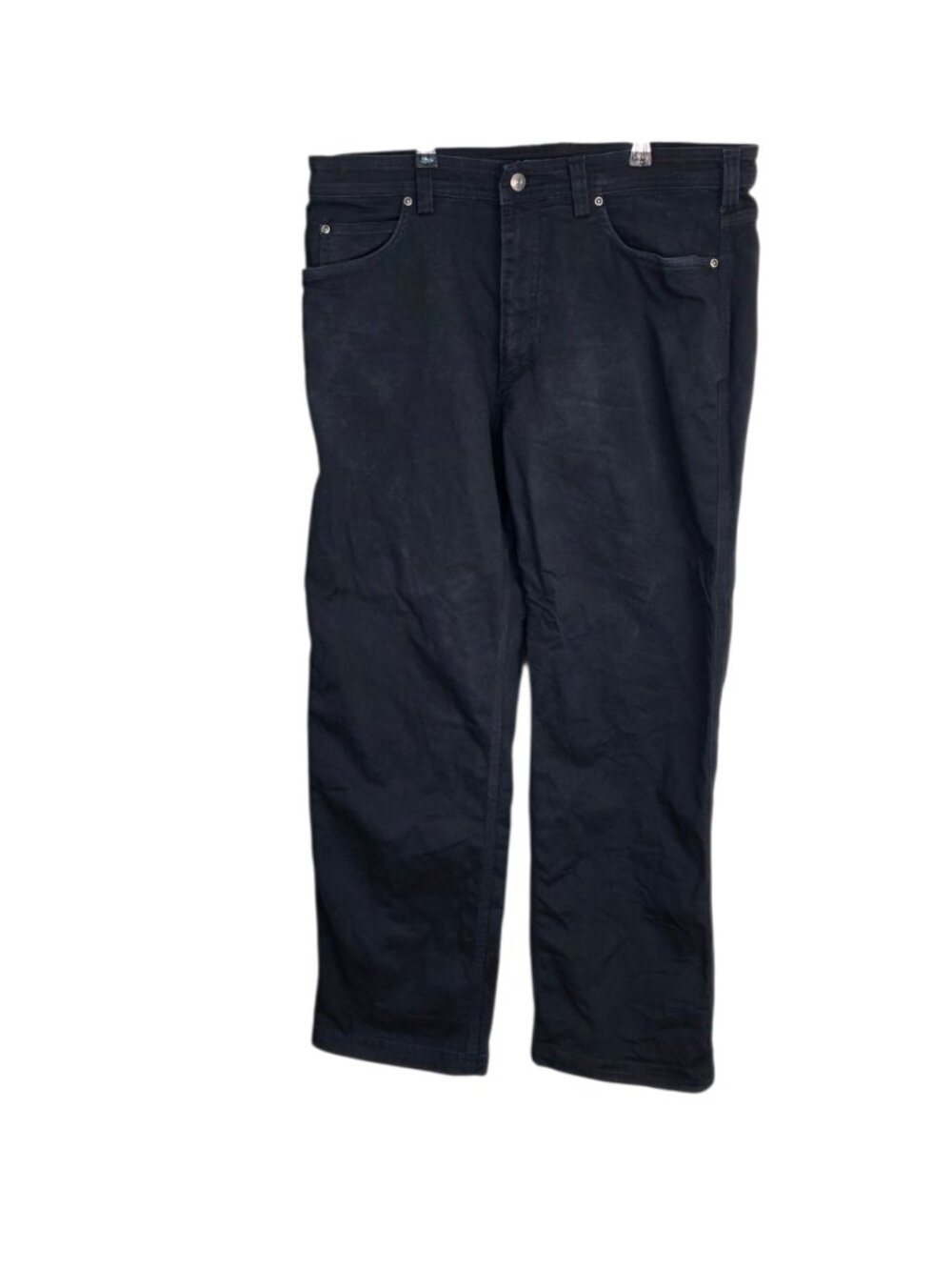 Duluth Men's Flex Fire Hose Pants, Black, Relaxed Fit, Stretch Cotton, Size 36